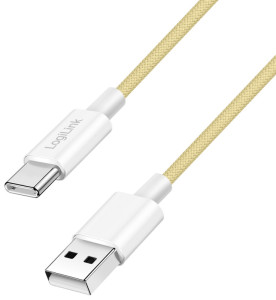 LogiLink USB 2.0 Kabel, USB-A - USB-C Stecker, 0,15 m, weiß