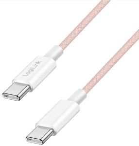 LogiLink USB 2.0 Kabel, USB-C - USB-C Stecker, 0,15 m, weiß