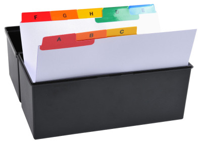 EXFCOMPTA Index alphabétique, carton, A7 paysage, blanc