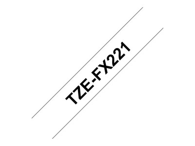 Brother TZEFX-221 ruban laminé P-Touch 9mm 8M Noir sur Blanc