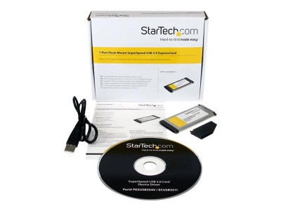 Startech : 1 PORT FLUSH MOUNT EXPRESSCARD SUPERSPEED USB 3 card ADAPTER