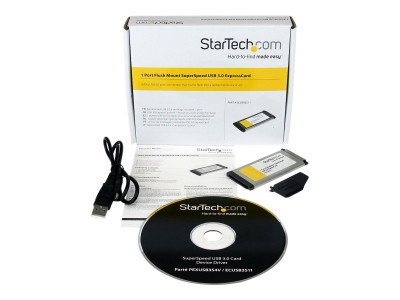 Startech : 1 PORT FLUSH MOUNT EXPRESSCARD SUPERSPEED USB 3 card ADAPTER