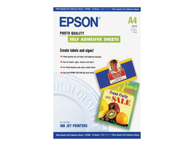 Epson : INKJET Photo papier S.A. A4 10CT