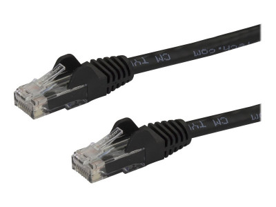 Startech : 0.5M Noir SNAGLESS CAT6 UTP PATCH cable - ETL VERIFIED