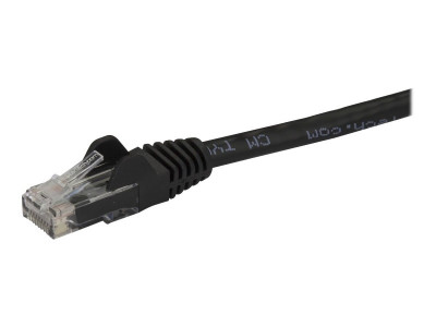 Startech : 0.5M Noir SNAGLESS CAT6 UTP PATCH cable - ETL VERIFIED