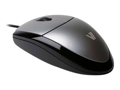 V7 : V7 MOUSE OPTICAL BLK/SIL retail USB 3 BUTTON WHEEL 1000DPI