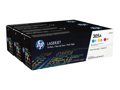 HP : cartouche toner 305A C/Y/M C/Y/M pack