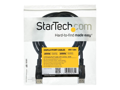 Startech : 6 FT DISPLAYPORT VIDEO CaBLE VERROUILLABLE M-M