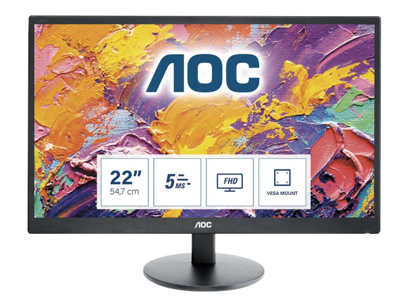 AOC : 21IN LED 1920:1080 16:9 5MS E2270SWN 20M:2 VGA