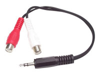 Startech : CABLE ADAPTATEUR AUDIO MINI JACK 3.5MM VERS 2X RCA - 15 CM
