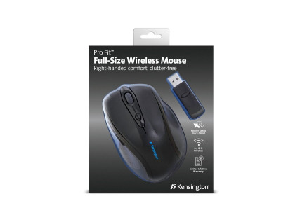 Kensington : SOURIS SANS FIL PRO FIT GRANDE TAILLE