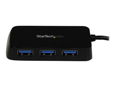 Startech : Noir 4PORT EXTERNAL USB 3 MINI HUB avec BUILT-IN cable