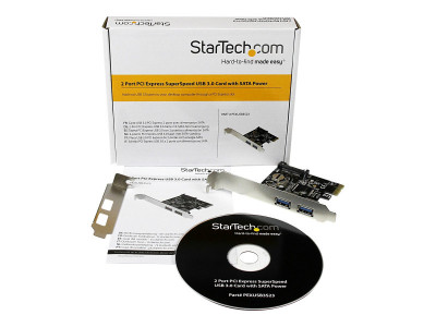 Startech : CARTE CONTROLEUR PCI EXPRESS VERS HUB 2 PORTS USB 3.0 SATA