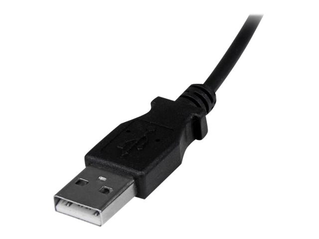 Câble USB 2.0 A vers USB B Coudé à Gauche Mâle / Mâle pour