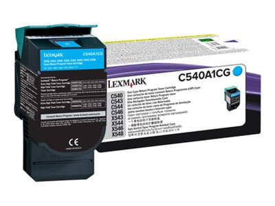 Lexmark : RETURN PROGRAM cartouche Toner CYAN 1K PGS F/C54X/ X54X