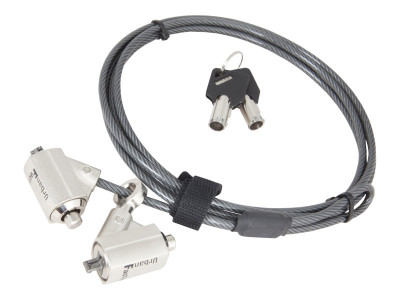 Urban Factory : SECURITY cable ANTI THEFT 2 LOCKS - PUSH-TO-LOCK KEYS