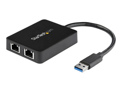 Startech : USB 3 2 PORT GIGABIT ETHERNET LAN ADAPTER - 10/100/1000