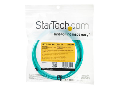 Startech : 3M FIBER OPTIC PATCH CORD LC TO LC - DUPLEX MM AQUA 10GB FIBER