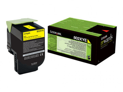 Lexmark cartouche toner 802XYE Jaune 4K pages pour CX510