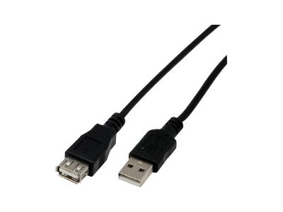 MCL Samar : USB 2.0 EXT. cable A MALE / A F 5M Noir
