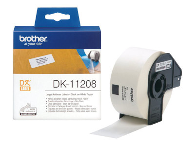 Brother : DK SINGLE LABLE ROLLS F/ QL-500/550 400PCS/RL 38X90M