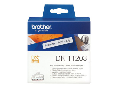 Brother : DK SINGLE LABLE ROLLS F/ QL-500 550 300PCS/RL 17X87M
