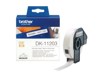 Brother : DK SINGLE LABLE ROLLS F/ QL-500 550 300PCS/RL 17X87M
