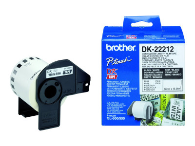 Brother : RUBAN CONTINU SUP.FILM ADHESIF NOIR et BLANC / LARGEUR 62 MM