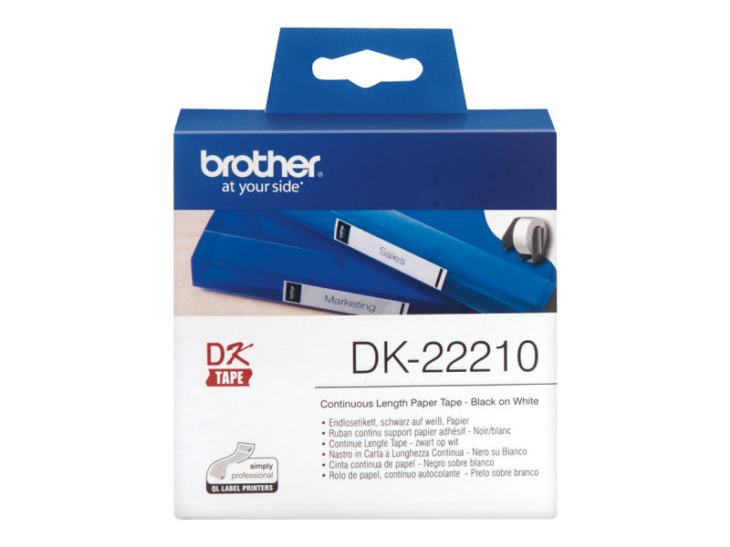 Brother : RUBAN CONT. SUPP papier ADHESIF BLANC / 30M X 29MM