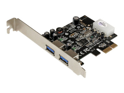 Startech : CARTE CONTROLEUR PCIE VERS 2 PORTS USB 3.0 - UASP / ALIM LP4