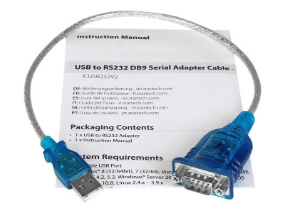 Startech : CABLE ADAPTATEUR USB VERS SERIE DB9 RS232 - MALE VERS MALE
