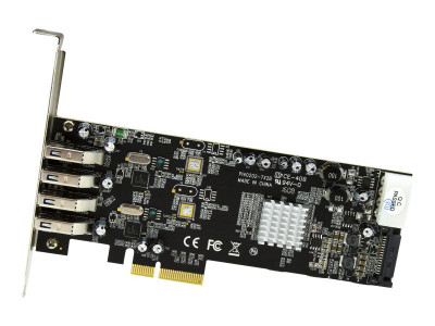 Startech : CARTE CONTROLEUR DOUBLE BUS PCIE VERS 4 PORTS USB 3.0 - UASP