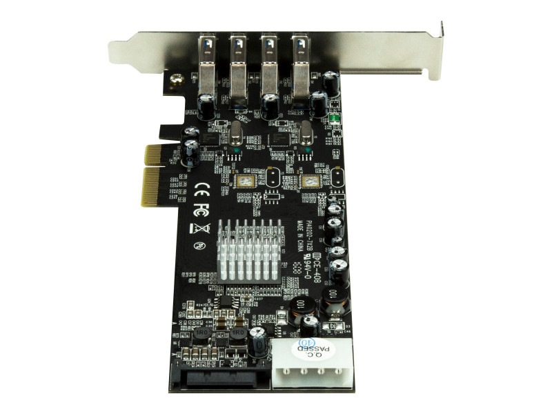 Startech : CARTE CONTROLEUR DOUBLE BUS PCIE VERS 4 PORTS USB 3.0 - UASP