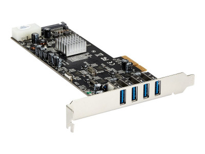 Startech : CARTE CONTROLEUR QUADRUPLE BUS PCIE VERS 4 PORTS USB 3.0 - UASP