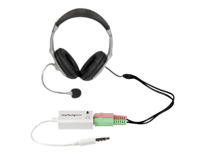 Câble répartiteur pour PC Jack 3,5 mm Adaptateur casque Convertisseurs pour  PC 3,5 mm femelle avec casque/microphone 