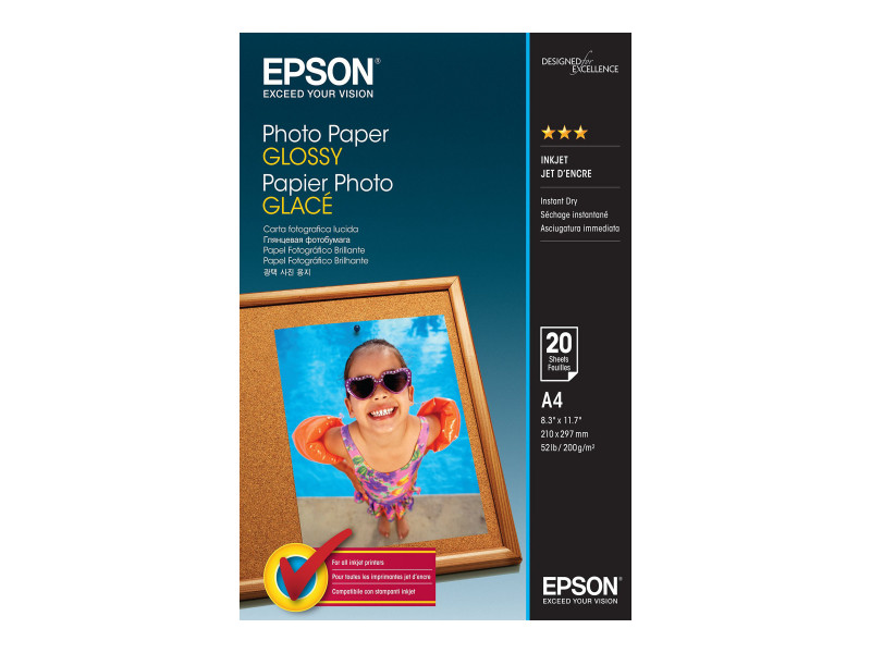 Epson : PHOTO papier GLOSSY A4 20 SHEET