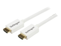 Startech : CABLE HDMI HAUTE VITESSE CL3 MALE VERS MALE BLANC 3M DANS MUR