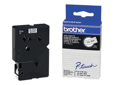Brother : RUBAN ENCREUR 12MM NOIR&BLANC pour P TOUCH 500/8E/2 3 500