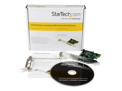 Startech : 2PORT USB 3 PCIE CONTROLLER card W/ UASP - 5GBPS USB 3 card