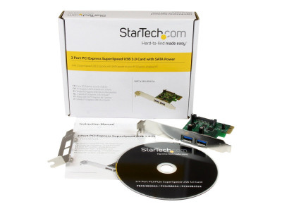 Startech : 2PORT USB 3 PCIE CONTROLLER card W/ UASP - 5GBPS USB 3 card