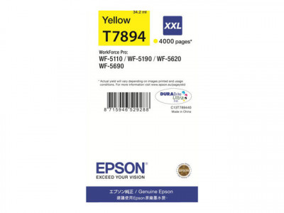 Epson T7894 - Cartouche Encre XXL Jaune 4 000 pages pour WF-5620