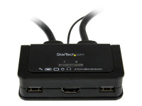 Startech : SWITCH /COMMUTATEUR KVM 2 PORTS USB HDMI AUDIO et CABLES