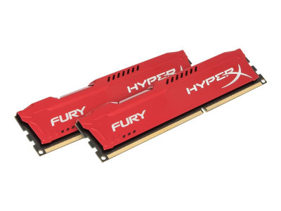 Kingston : 8GB DDR3- 1600MHZ NON-ECC CL 10 DIMM (kit OF 2)FURY RED SERIES