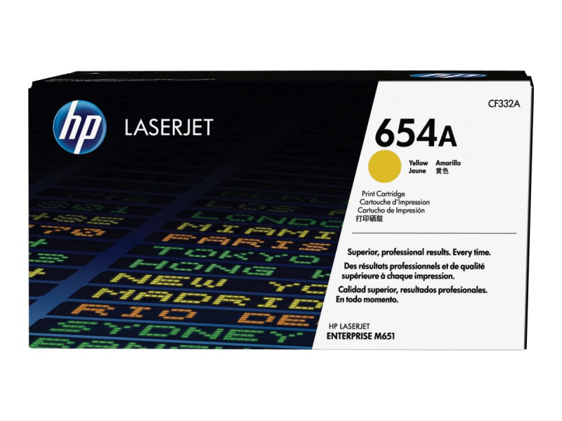 HP : Cartouche Toner LaserJet 654A Jaune