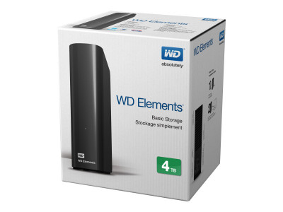WD : ELEMENTS Noir 4TB EU-PLUG USB 3.0/2.0 3.5IN