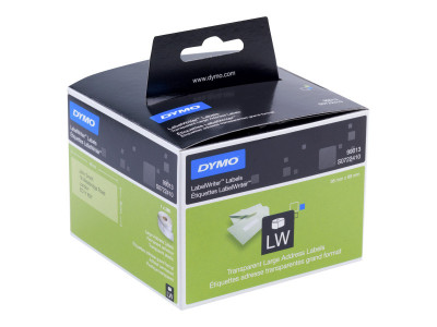 Dymo : ADDRESS LABEL TRANSPARENT 36 X 89 MM - ROLL 260 LABELS fr