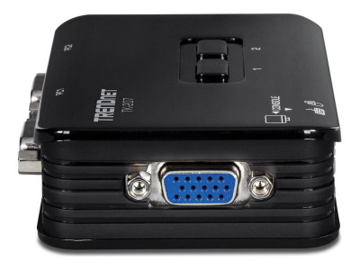 TrendNet : 2 PORT USB KVM SWITCH kit (INCLUDE 2 X KVM CABLES)