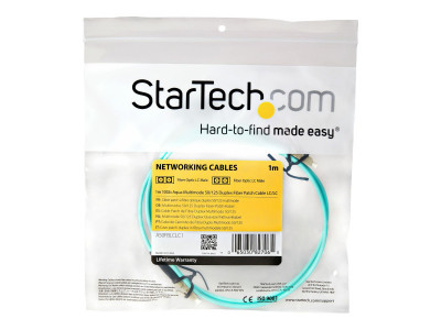 Startech : 1M 10GB AQUAMULTIMODE 50/125 DU PLEX FIBER PATCH cable LC/LC
