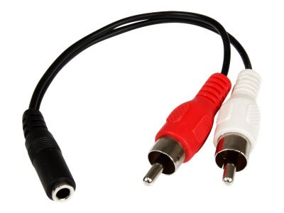 Startech : 6IN 3.5MM STEREO FEMALE TO 2X RCA MALE ADAPTER cable