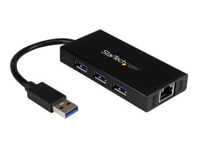 Startech : HUB USB 3.0 @ 3 PORTS avec ADAPTATEUR GBE et cable INTEGRE